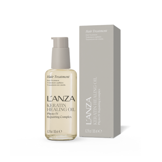 Image of model using Keratin Healing Oil Hair Treatment product